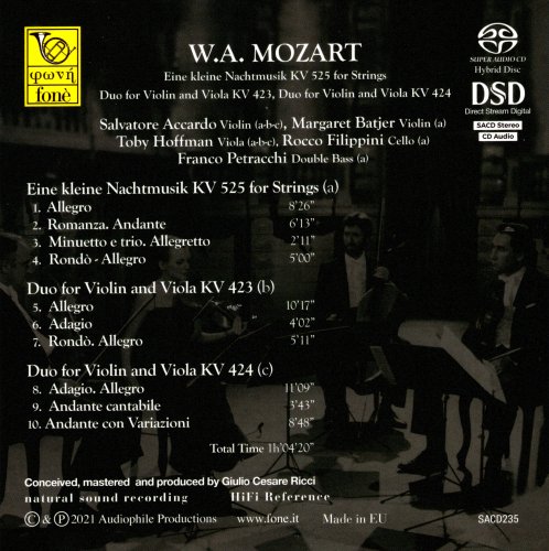 Salvatore Accardo - Mozart: KV 525, KV 423, KV 424 (2021) [SACD]