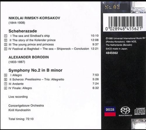 Kirill Kondrashin - Rimsky-Korsakov: Scheherazade / Borodin: Symphony No.2 (2023) [SACD]