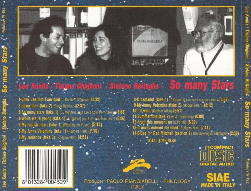 Lee Konitz, Tiziana Ghiglioni, Stefano Battaglia - So Many Stars (1993)