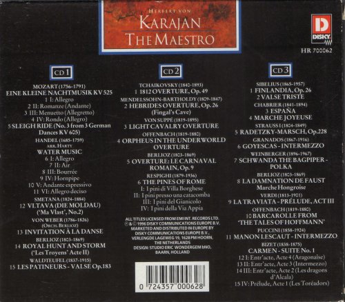 Herbert von Karajan - The Maestro (3CD Box Set) (1996)