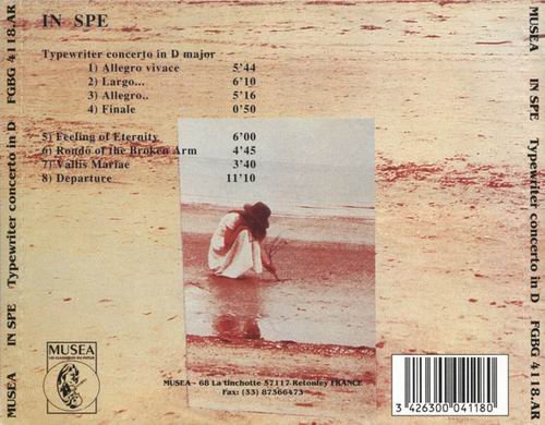 In Spe - Typewriter Concerto in D (1985)
