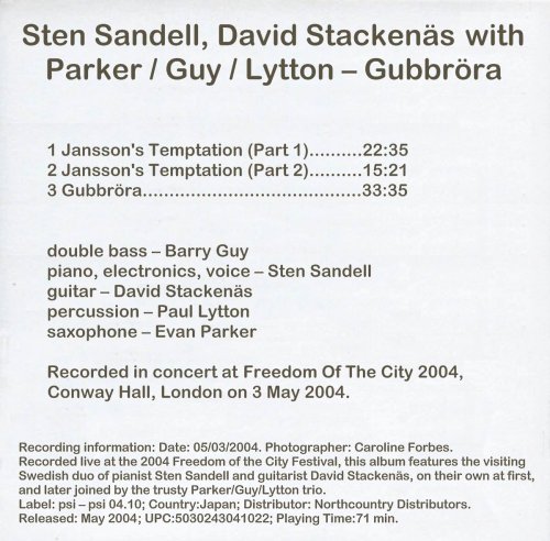 Sten Sandell, David Stackenas, Parker, Guy, Lytton - Gubbrora (2004)