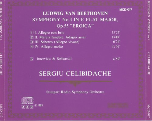 Sergiu Celibidache - Beethoven: Symphony No.3 In E flat major,Op.55"EROICA" (1971) [1993]