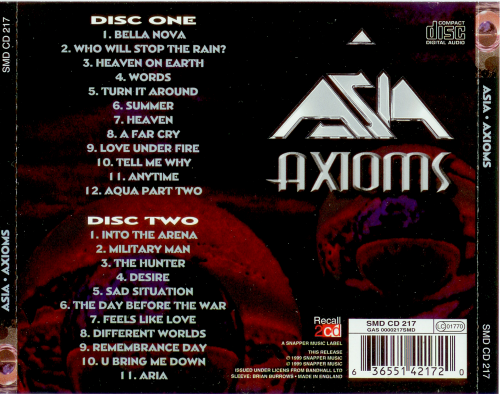 Asia - Axioms (1999)