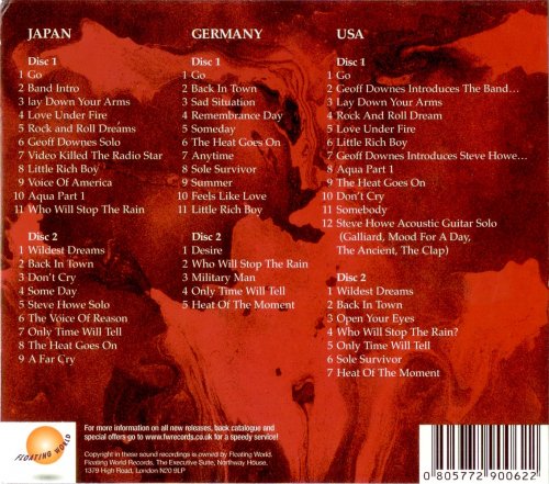 Asia - Live 3 Double CDs (2010)
