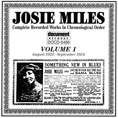 Josie Miles - Complete Recorded Works, Vol. 1-2 (1922-1925) (1996)