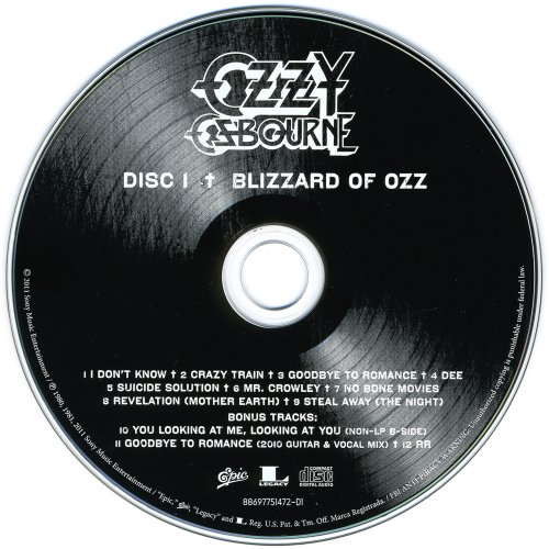 Ozzy Osbourne - Blizzard Of Ozz ✝ Diary Of A Madman (2011) [3CD BOX]