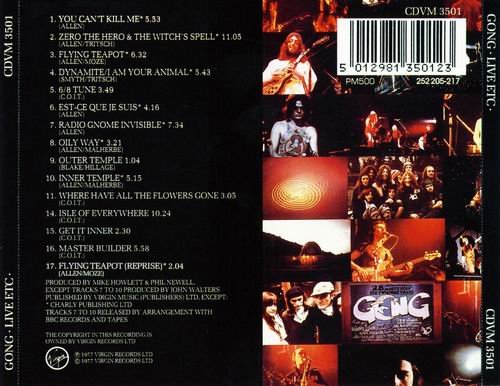 Gong - Live Etc. (1977) 320 kbps+CD Rip