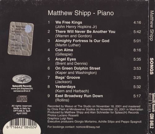 Matthew Shipp - Songs (2002)