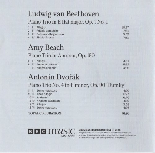 Mithras Trio - Works by Beethoven, Beach, Dvořák: BBC Music Magazine August 2025 (vol.33 no.11) (2025)
