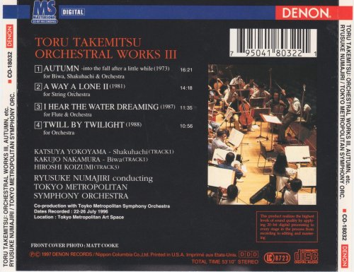 Ryusuke Numajiri - Takemitsu: Orchestral Works III (Autumn, Etc.) (1997)