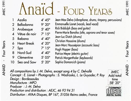 Anaid - Four Years (1991)