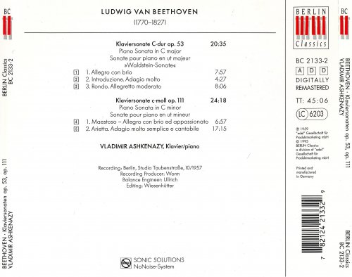 Vladimir Ashkenazy - Beethoven: Piano Sonatas in C Op 53 & Op 111 (1993)