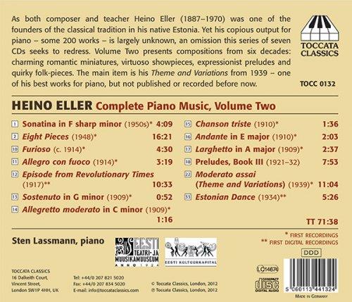 Sten Lassmann - Eller: Complete Piano Music Volume Two (2012)