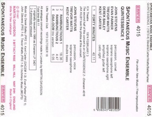 Spontaneous Music Ensemble - Quintessence 1 (1997)