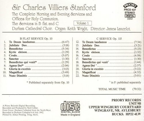 Durham Cathedral Choir - Stanford: The Complete Morning & Evening Canticles Vol. 1-2 (1993,1995)