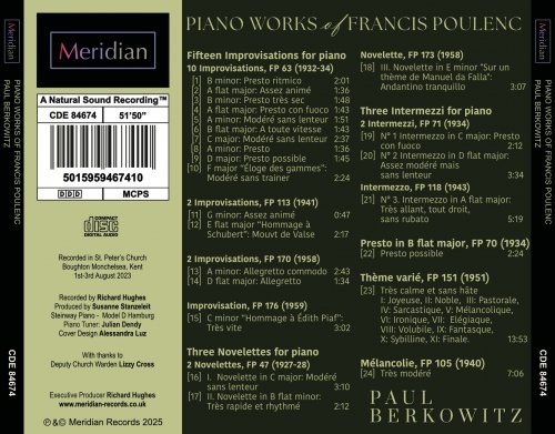 Paul Berkowitz - Piano Works of Francis Poulenc (2025) [Hi-Res]