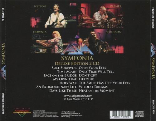 Asia With The Plovdiv Opera Orchestra - Symfonia: Live In Bulgaria 2013 (2017)