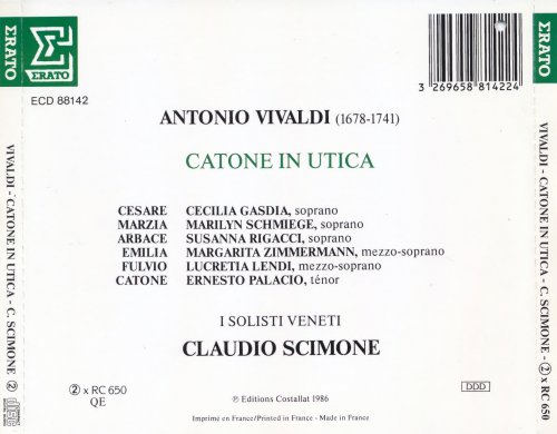 Margarita Zimmermann, I Solisti Veneti, Claudio Scimone - Vivaldi: Il Catone in Utica (1986)