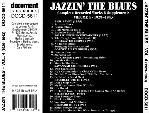 VA - Jazzin' The Blues, Vol. 4 (1929-1943) (1998)