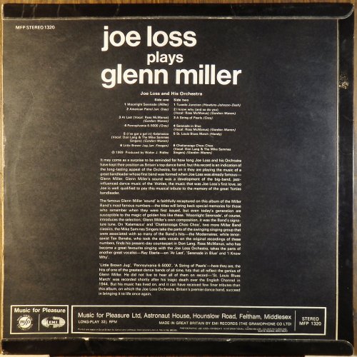 Joe Loss And His Orchestra - Joe Loss Plays Glenn Miller (1969) LP