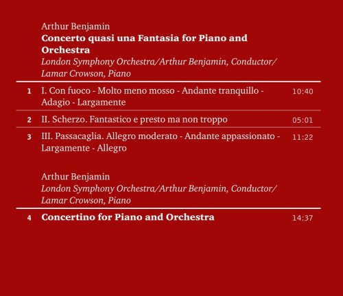 Arthur Benjamin, Lamar Crowson - Benjamin: Concerto quasi una Fantasia & Concertino (1960) [2018] Hi-Res