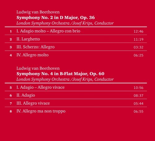 Josef Krips - Beethoven: Symphonies No. 2 & 4 (1963) [2013] Hi-Res