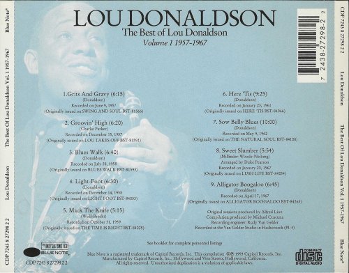 Lou Donaldson - The Best Of Lou Donaldson Vol. 1 1957-1967 (1993)