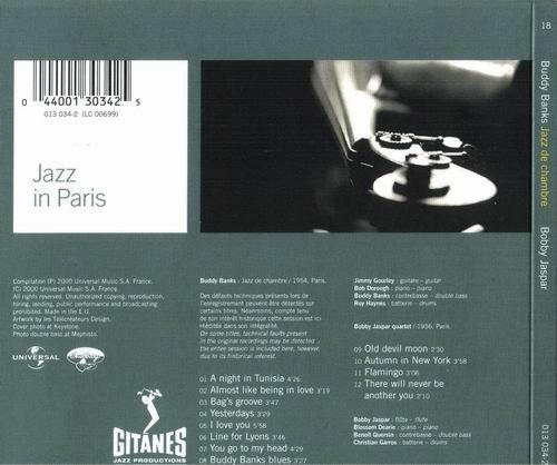 Buddy Banks & Bobby Jaspar - Jazz De Chambre (2000)