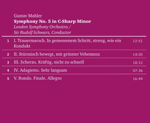 Rudolf Schwarz - Mahler: Symphony No. 5 (1958) [2013] Hi-Res
