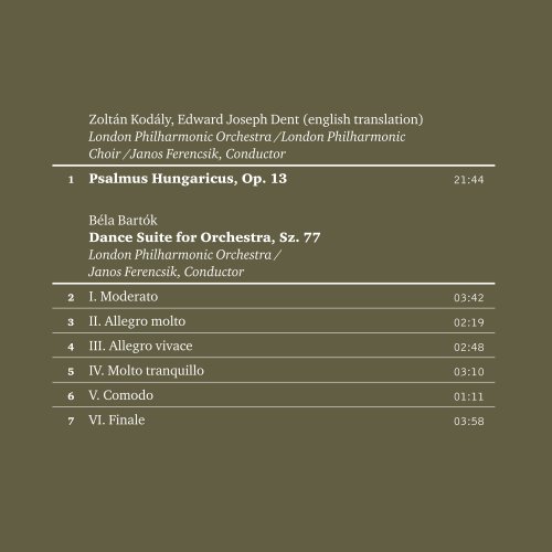 Janos Ferencsik - Kodály: Psalmus Hungaricus / Bartók: Dance Suite (1959) [2013] Hi-Res