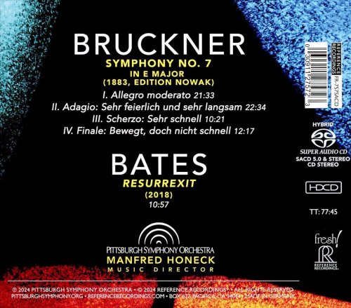 Manfred Honeck - Bruckner: Symphony No. 7 / Bates: Resurrexit (2022) [2024 SACD]