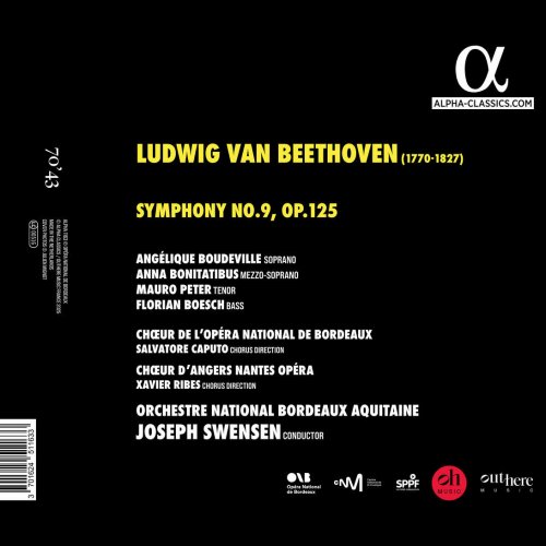 Orchestre National Bordeaux Aquitaine, Joseph Swensen - Beethoven: Symphonie No. 9 "Hymne à la joie" (2025) [Hi-Res] [Dolby Atmos]
