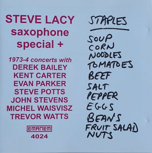 Steve Lacy - Saxophone Special + (1998)