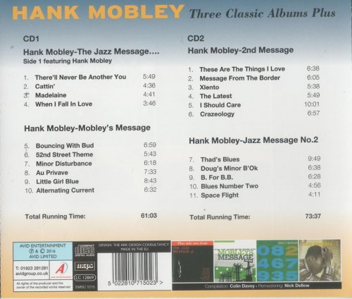 Hank Mobley - Three Classic Albums Plus (2CD, 2016)