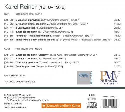 Moritz Ernst - Reiner: Complete Works for Solo Piano (2025) [Hi-Res]