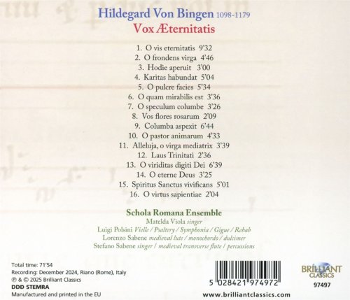 Matelda Viola, Stefano Sabene, Schola Romana Ensemble - Hildegard Von Bingen: Vox AEternitatis (2025) [Hi-Res]