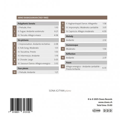 Sona Igityan - Arno Babadjanian: Complete Works for piano (2025)