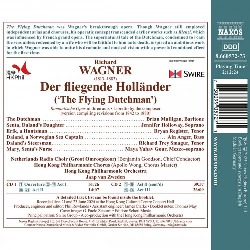 Brian Mulligan, Jennifer Holloway, Bryan Register, Ain Anger - Wagner: Der fliegende Holländer, WWV 63 (2025) [Hi-Res]