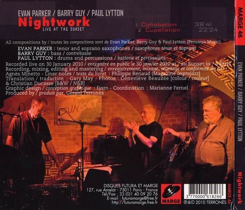 Evan Parker, Barry Guy, Paul Lytton - Nightwork: Live At The Sunset (2010)