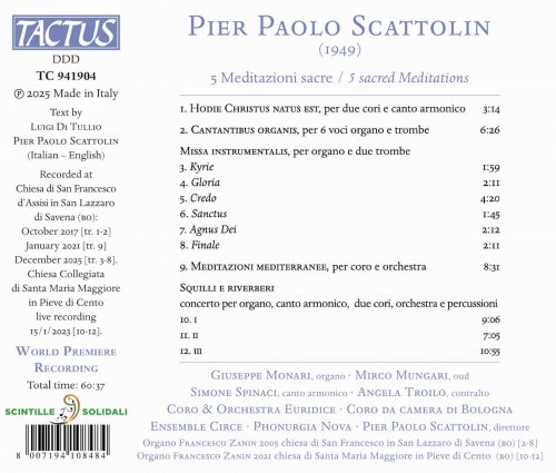 Orchestra Euridice, Coro Euridice di Bologna, Ensemble Circe, Phonurgia Nova, Pier Paolo Scattolin - Scattolin: 5 Meditazioni sacre (2025) [Hi-Res]