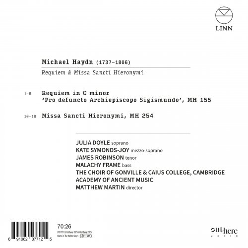 The Choir of Gonville & Caius College, Cambridge, Academy of Ancient Music, Matthew Martin - Michael Haydn: Requiem Pro defuncto Archiepiscopo Sigismundo Missa Sancti Hieronymi (2025) [Hi-Res]