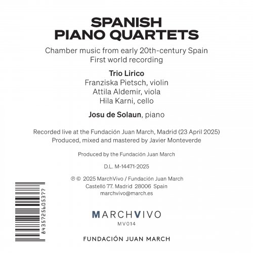 Trio Lirico, Josu de Solaun - Spanish Piano Quartets (Live at the Fundación Juan March) (2025) [Hi-Res]