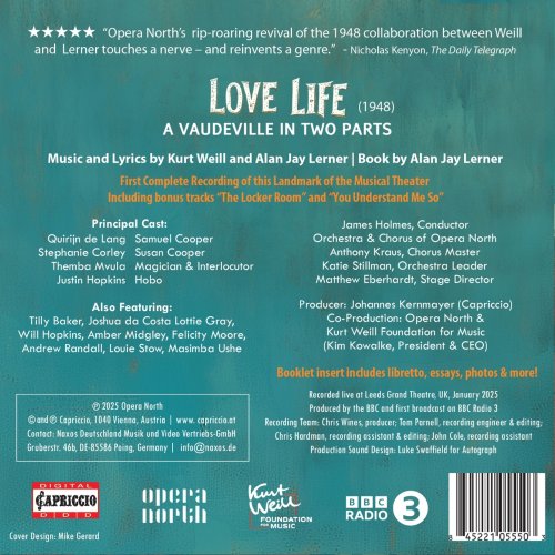 Chorus Of Opera North, James Holmes, The Orchestra Of Opera North, Kurt Weill, Alan Jay Lerner - Weill: Love Life (2025) [Hi-Res]