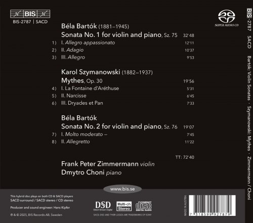 Frank Peter Zimmermann, Dmytro Choni - Frank Peter Zimmermann plays Bartók & Szymanowski (2025) [Hi-Res]