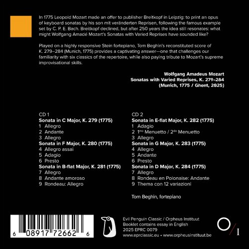 Tom Beghin - Mozart: Piano Sonatas with Varied Reprises, K. 279–284 (2025) [Hi-Res] [Dolby Atmos]