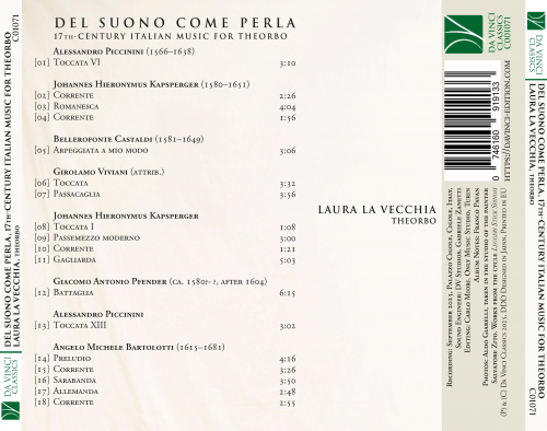 Laura La Vecchia - Del suono come perla: 17TH-century italian music for theorbo (2025)