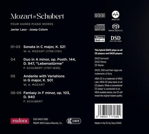 Josep Colom, Javier Laso - Mozart & Schubert (2025) [Hi-Res] [Dolby Atmos]