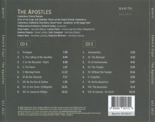 Roderick Williams, Robert Rice, Anna Leese, Louise Poole, Canterbury Cathedral Choristers, Philharmonia Orchestra, David Flood & Richard Cooke - Elgar: The Apostles, Op. 49 (2006)