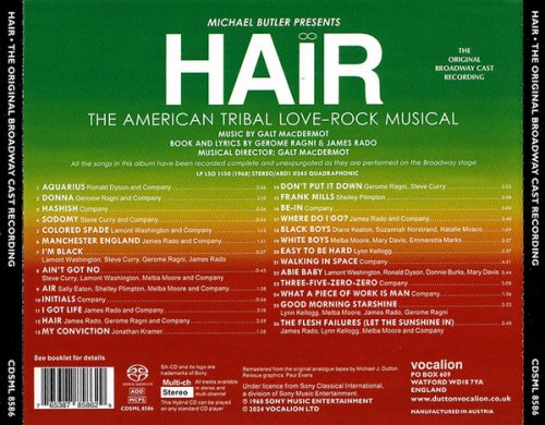 VA - Hair - The American Tribal Love-Rock Musical (The Original Broadway Cast Recording) (2024) [SACD]